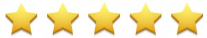 Vector modern stars icon set on white